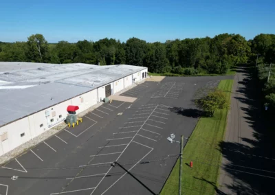 An aerial view of Stonewall Garage’s Car storage facility in Enfield Connecticut