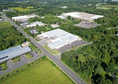 An aerial view of Stonewall Garage’s Heated Indoor Car storage facility in Enfield Connecticut