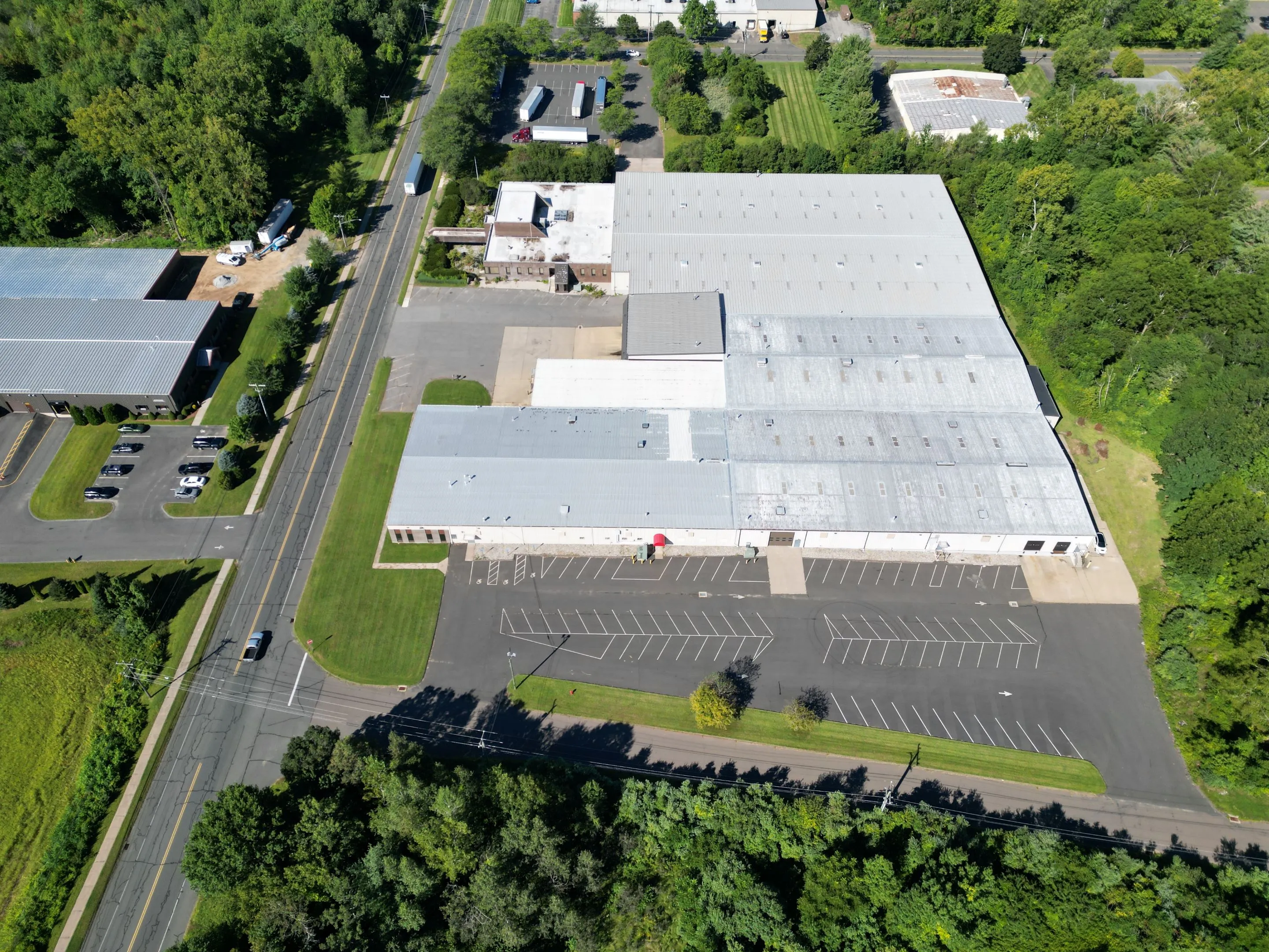 An aerial view of Stonewall Garage’s Car storage facility in Enfield Connecticut