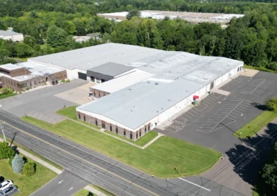 An aerial view of Stonewall Garage’s Vehicle storage facility in Enfield Connecticut